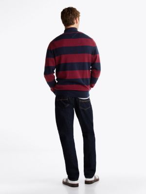 red half-zip mock jumper with cashmere for men tommy hilfiger
