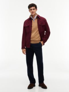 Mock Neck Quarter-Zip Jumper With Cashmere — Beige 2
