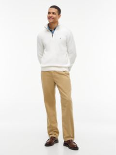 Mock Neck Quarter-Zip Jumper With Cashmere — Yellow 2