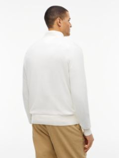 Mock Neck Quarter-Zip Jumper With Cashmere — Yellow 4
