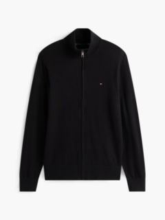 Zip-Thru Jumper With Cashmere — Black 8