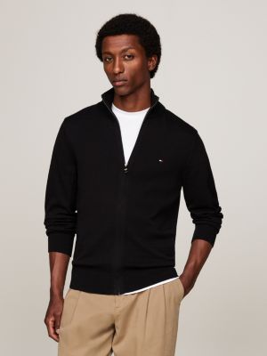 Mens zipper cardigans with pockets best sale