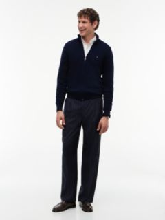 Zip-Thru Jumper With Cashmere — Blue 2