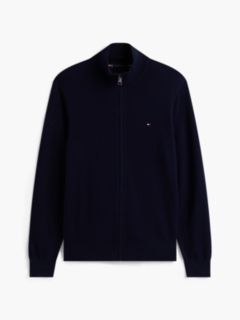 Zip-Thru Jumper With Cashmere — Blue 5