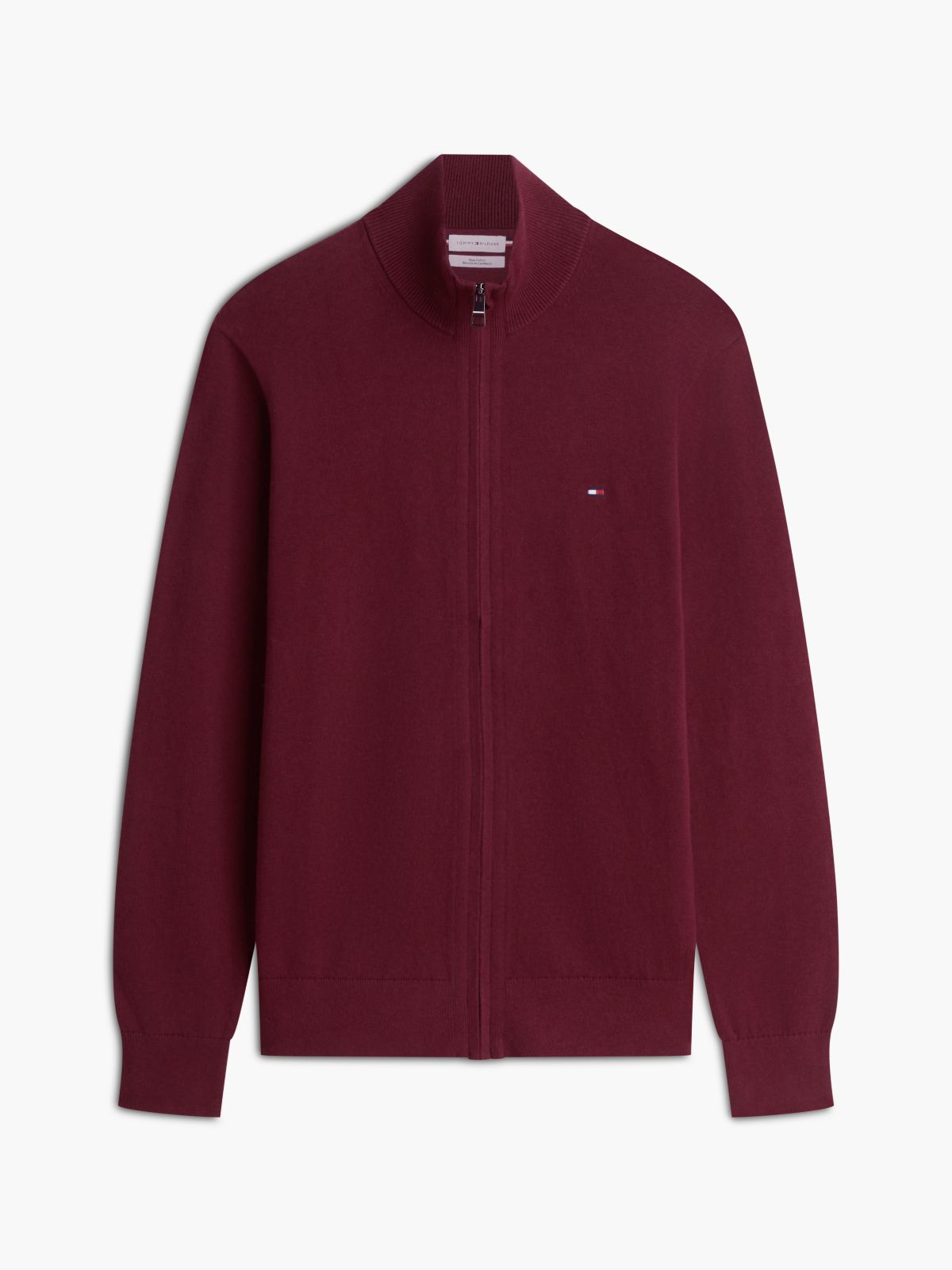 Zip-Thru Jumper With Cashmere — Purple