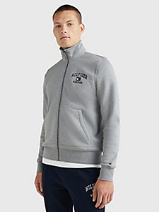 Sweat à capuche zippé à bande de logo Tommy Hilfiger Homme Vêtements Pulls & Gilets Gilets Sweats zippés 