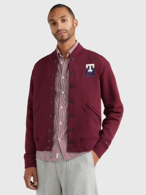 TH Monogram Casual Fit Bomber Jacket PURPLE Tommy Hilfiger
