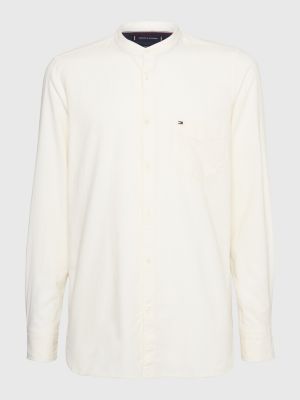 corduroy-slim-fit-mandarin-collar-shirt-white-tommy-hilfiger