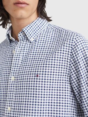 Camisa de cuadros con corte slim | AZUL Tommy