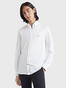 biały koszula 1985 collection o wąskim kroju dla mężczyźni - tommy hilfiger