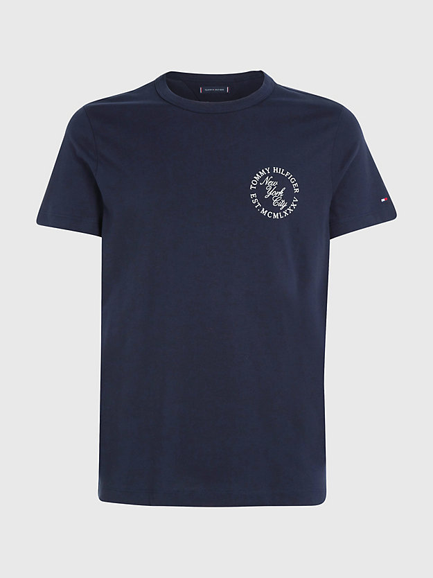 DESERT SKY Slim fit T-shirt met New York-logo voor heren TOMMY HILFIGER