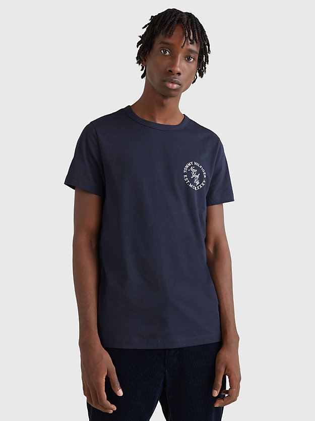 DESERT SKY Slim fit T-shirt met New York-logo voor heren TOMMY HILFIGER