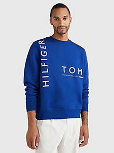Tommy Badge Crew Sweat-shirt Tommy Hilfiger en coloris Bleu Femme Vêtements homme Articles de sport et dentraînement homme Sweats 