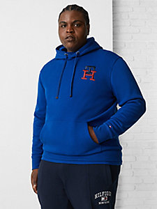 blue plus th monogram embroidery hoody for men tommy hilfiger