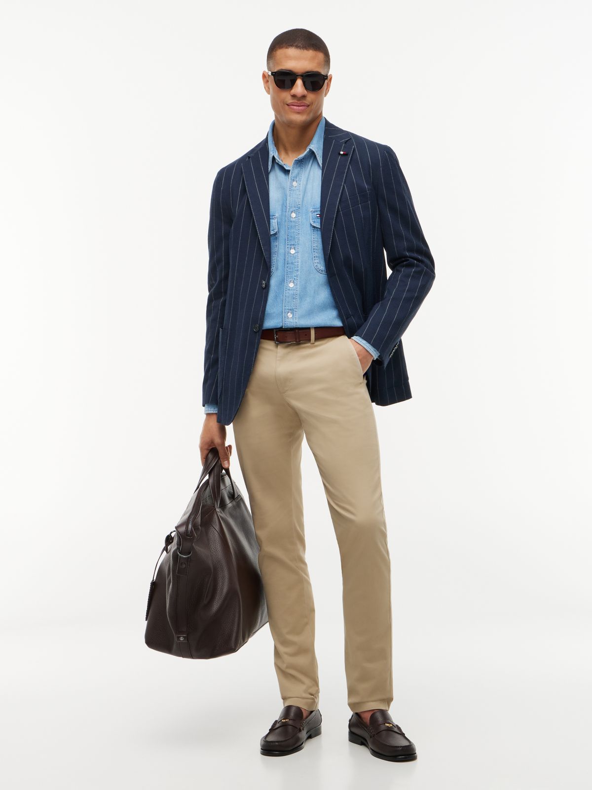 Bleecker Slim Fit Chinos — Beige