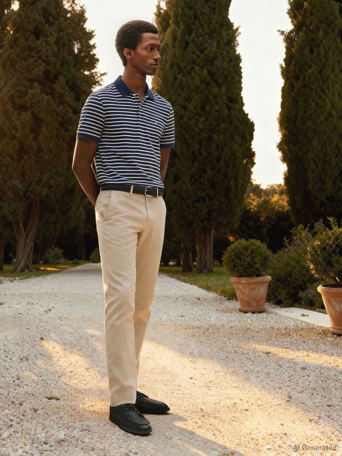 Bleecker Slim Fit Chinos — Beige