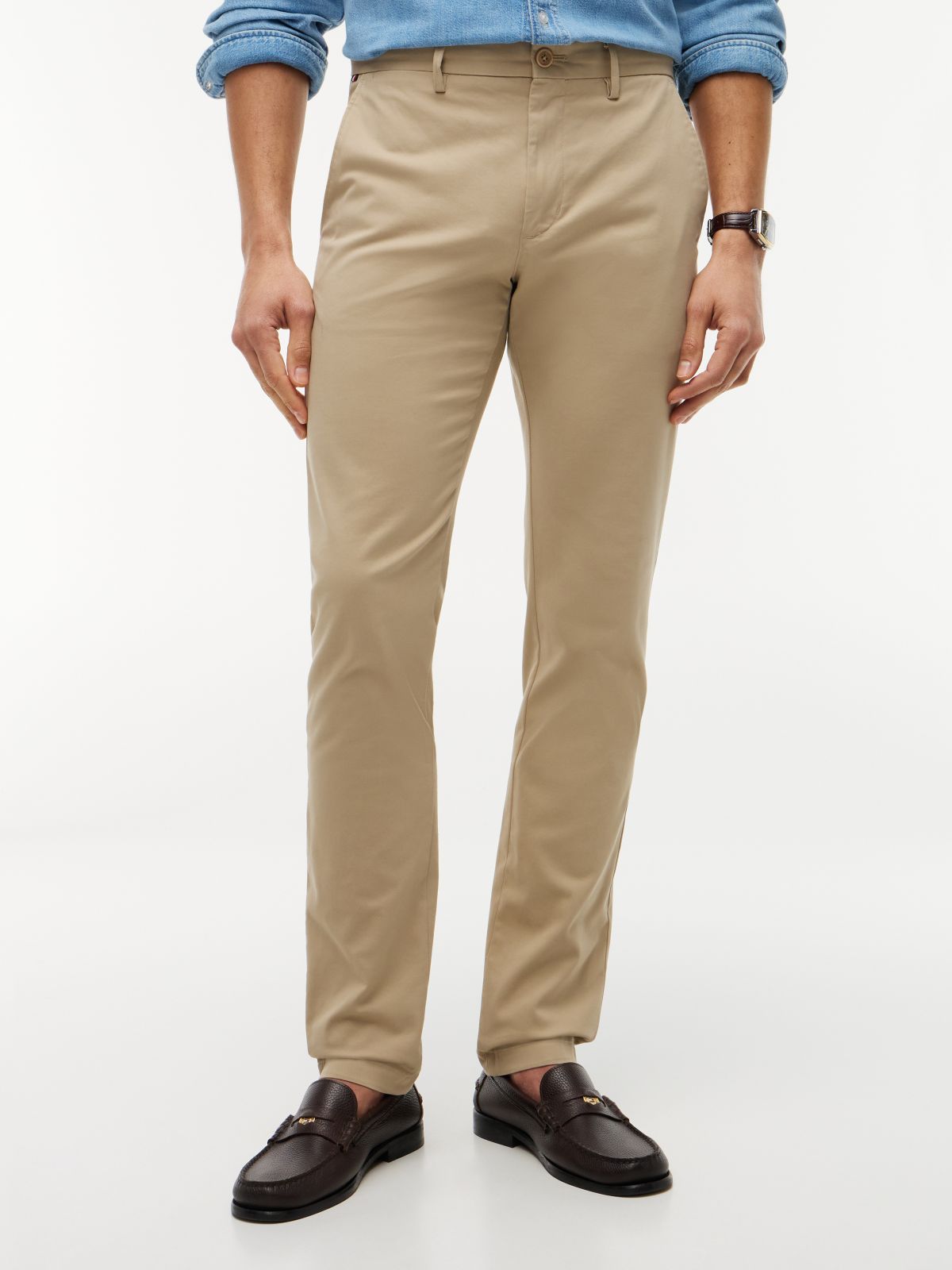 Bleecker Slim Fit Chinos — Beige