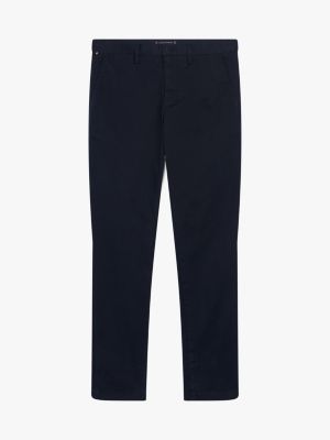 blue bleecker stretch cotton chinos for men tommy hilfiger