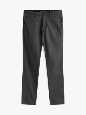 grey bleecker stretch cotton chinos for men tommy hilfiger