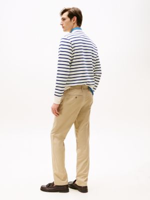 beige 1985 denton straight chinos for men tommy hilfiger