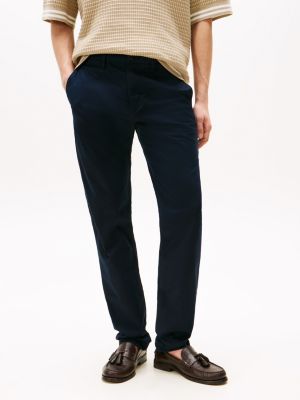 blau 1985 denton straight fit chinos für herren - tommy hilfiger