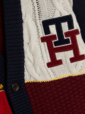 Letterman Relaxed Fit Cardigan PURPLE Tommy Hilfiger