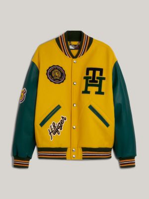 Crest Cashmere Blend Varsity Jacket YELLOW Tommy Hilfiger