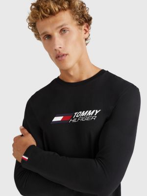Sport Essential Langarmshirt Logo | SCHWARZ | Tommy Hilfiger