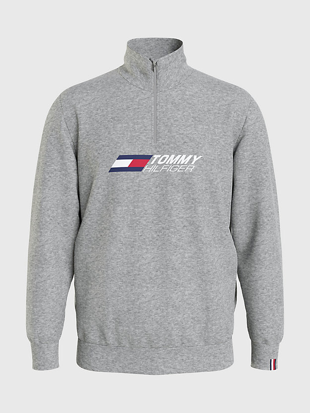MEDIUM GREY HEATHER Sport Essential Half-Zip Terry Sweatshirt for men TOMMY HILFIGER
