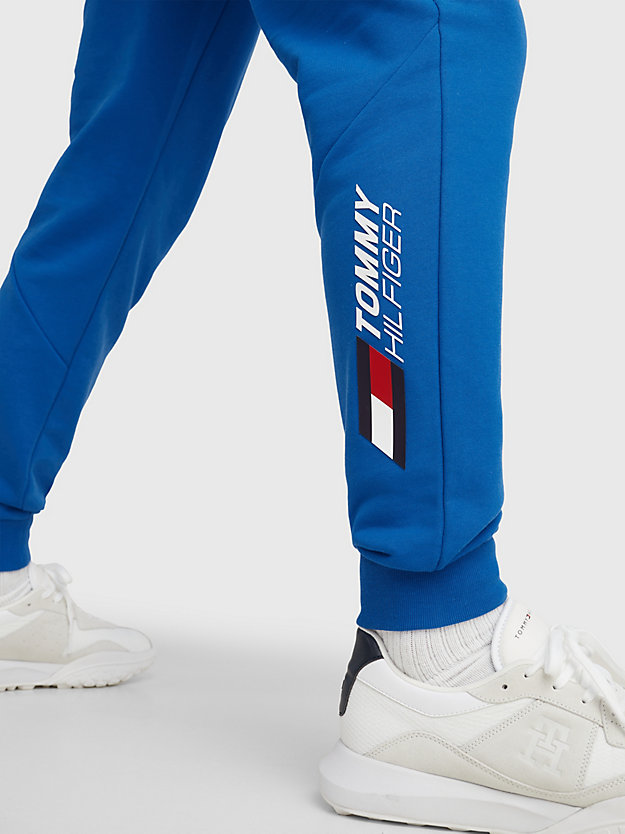 TH ELECTRIC BLUE Sport Essential Terry Cuffed Joggers for men TOMMY HILFIGER