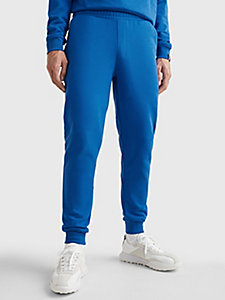 blue sport essential terry cuffed joggers for men tommy hilfiger