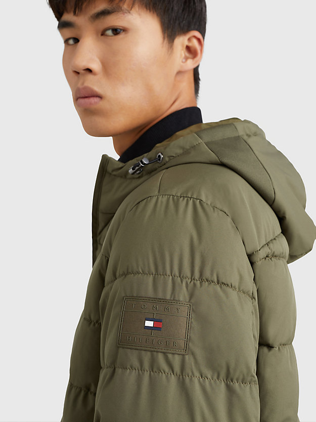 ARMY GREEN Padded Zip-Thru Jacket for men TOMMY HILFIGER