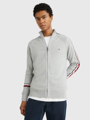 Signature Tape ZipThru Cardigan GREY Tommy Hilfiger