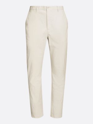 beige essential mercer twill chinos for men tommy hilfiger