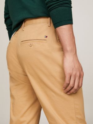 khaki essential mercer twill chinos for men tommy hilfiger