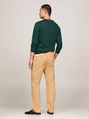 khaki essential mercer twill chinos for men tommy hilfiger