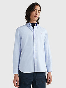 blau regular fit hemd aus oxford-baumwolle für herren - tommy hilfiger