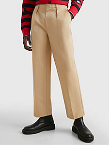 pantaloni chino tommy x miffy relaxed fit beige da uomo tommy hilfiger