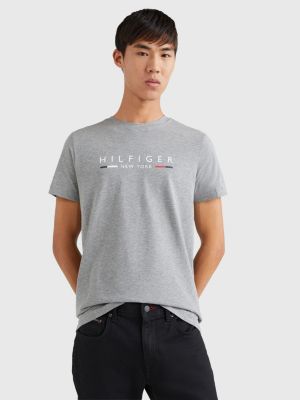 NYC Logo Slim Fit TShirt GREY Tommy Hilfiger