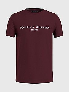 purple plus organic cotton slim fit t-shirt for men tommy hilfiger