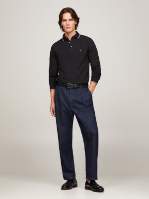 Tommy Hilfiger Men's Organic Cotton Slim Polo - Black