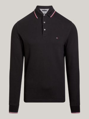 Tommy Hilfiger Core Tommy Tipped Polo Shirt in Black for Men