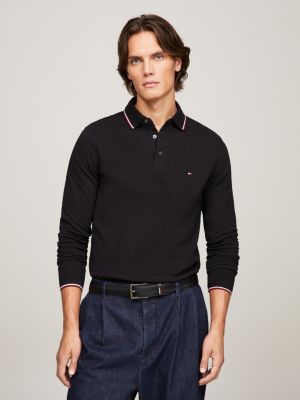 Tommy Hilfiger 1985 Slim Fit Polo Shirt, Black at John Lewis