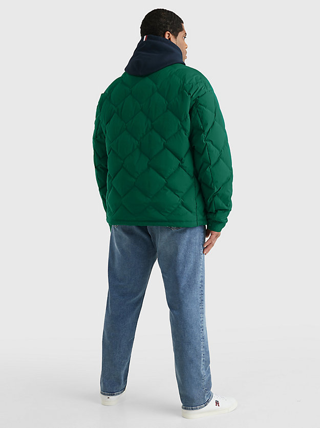 PREP GREEN Plus Padded Diamond Quilted Jacket for men TOMMY HILFIGER