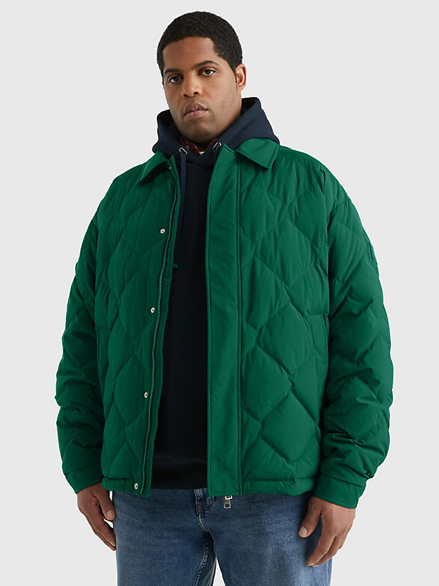 PREP GREEN Plus Padded Diamond Quilted Jacket for men TOMMY HILFIGER