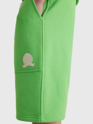 green crest fleece sweat shorts for men tommy hilfiger