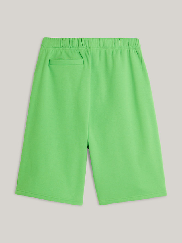 green crest fleece sweat shorts for men tommy hilfiger