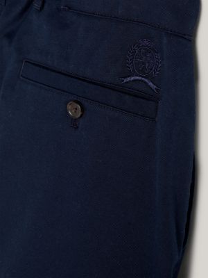 blue belted wide leg relaxed fit shorts for men tommy hilfiger