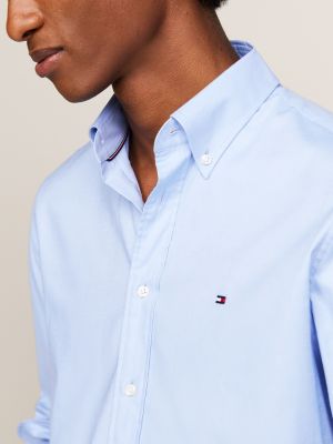 TH Flex Regular Fit Oxford Shirt Blue Tommy Hilfiger