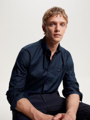 TH Flex Regular Fit Oxford Shirt Blue Tommy Hilfiger